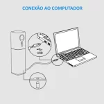 Webcam Full Hd 2k Detecção De Face Com Microfone Câmera - Imagem 5